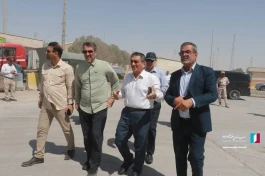 بازدید دبیر شورای عالی مناطق آزاد از بارانداز و زیرساخت‌های پایانه تجاری شلمچه